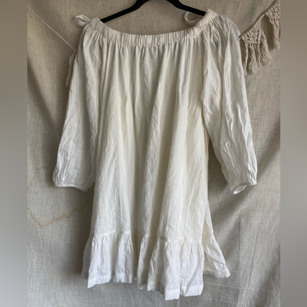 Cleobella White Off-Shoulder Mini Dress - Picture 2 of 13